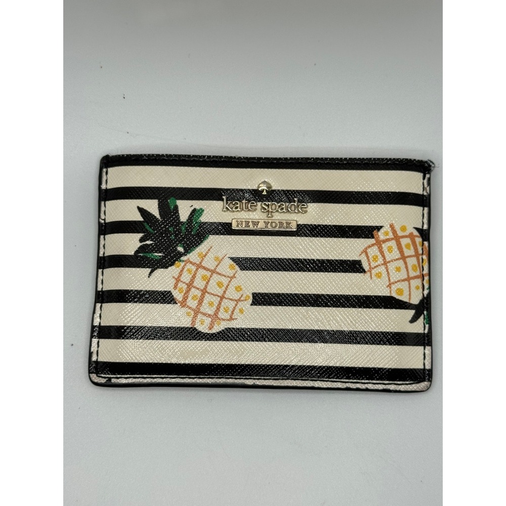 Kate Spade New York Card Holder Stripe Pineapple Credit Card‎ Case